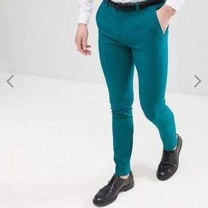 Men's ASOS Teal Skinny Pants